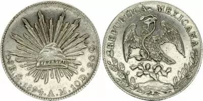 Messico 8 R�ales , R�publique - 1894 Mo A.M