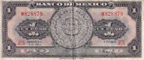 Mexico 1 Peso - Aztec calendar - Monument - 1965 - Serial BCR - P.59i