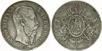Mexico 1 Peso , Maximilien I - 1866 Mo