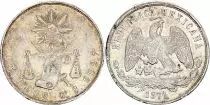 Mexico 1 Peso Libertad - 1871 S Ganajuato - Silver
