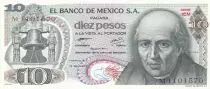 Mexico 10 Pesos - Miguel Hidalgo y castilla  - 18-02-1977 - Serial EM