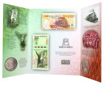Mexico 100 & 200 Pesos - Commemoratives notes of the independance and the revolution - Folder - 2010