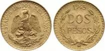 M�xico 2 Pesos National arms 1945 (1951-1972) - Gold