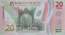 Mexico 20 Pesos - 200 years of independence - Polymer - 2021 - BF series