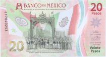 Mexico 20 Pesos - 200th anniversary of independance  - Polymer -  2022