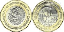 Mexico 20 Pesos 2019 - Bimetal - 500 Years of country Veracruz - AU