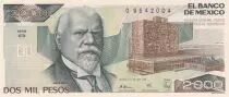 Mexico 2000 Pesos - University - Justo Siena - 28-03-1989 - Serial EB