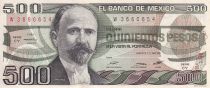 Mexico 500 Pesos - Madero - Bas relief - 1984 - Serial CY - P.79a