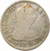 Mexico Charles III - 2 Silver Reales - 1772 Mo Mexico