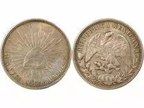 Mexico Silver Peso, 1949 restrike - 1898 Mo