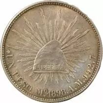 Mexico Silver Peso, 1949 restrike - 1898 Mo