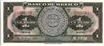 Mexiko 1 Peso - Aztec calendar- Momument - 14/04/1943