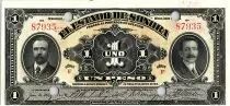 Mexiko 1 Peso, Estado de Sonora - 1915 - Perfored