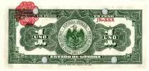 Mexiko 1 Peso, Estado de Sonora - 1915 - Perfored
