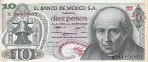 Mexiko 10 Pesos - Hidalgo - 1972 - Serial 1BX - P.63e