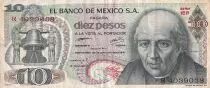 Mexiko 10 Pesos - Hidalgo - 1977 - Serial 1ER - P.63i