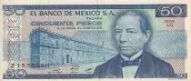 Mexiko 50 Pesos - Benito Juarez - Aztec god - 1981 - Serial LQ - P.73