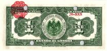 Mexique 1 Peso, Estado de Sonora - 1915 - Annulé par 4 Perforations