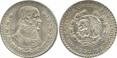 Mexique 1 Peso J.M. Morelos - Embl�me national