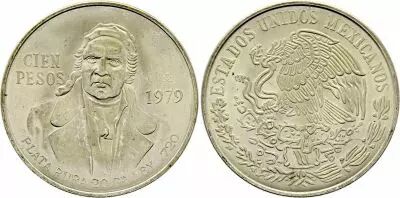 Mexique 100 Pesos,  Hidalgo, Embl�me National - 1979