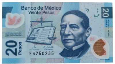 Mexique 20 Pesos - 03-05-2010 - Benito Ju�rez - S�rie N - Polym�re