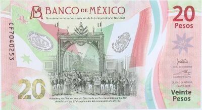Mexique 20 Pesos - 05-10-2022 - Polym�re - S�rie B