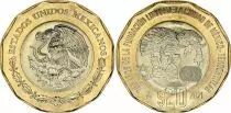 Mexique 20 Pesos - Bimétal - 700ème anniversaire de la fondation lunaire de la ville de Mexico - 2021 - SPL - P.NEW