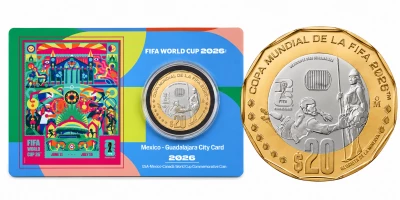 Mexique 20 Pesos 2026 ? Coupe du Monde FIFA ? Guadalajara ? Coincard