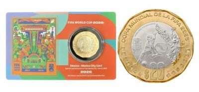 Mexique 20 Pesos 2026 ? Coupe du Monde FIFA ? Mexico City ? Coincard