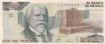 Mexique 2000 Pesos - Université - Justo Siena - 28-03-1989 - Série ED