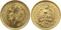 Mexique 5 Pesos Miguel Hidalgo y Costilla - Emblème national 1955 - Or