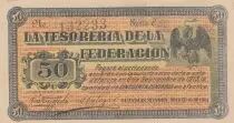 Mexique 50 Pesos - Emblème  - Paysage - 1914 - Série C