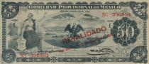 Mexique 50 Pesos Liberté - Volcan - Aigle et serpent - 1914