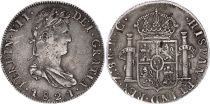 Mexique 8 Reales Ferdinand VII - Armoiries - 1821 Zs RG Zacatecas