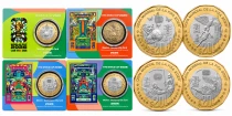 Mexique Lot des 4 Coincards 20 Pesos 2026 ? Coupe du Monde FIFA