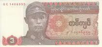 Mianmar 1 Kyat - General Aung San - Drag�n - 1990