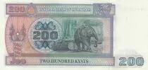 Mianmar 200 Kyats - Chinze - Elephant - 1995 - Serial CN