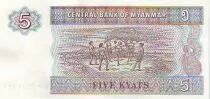 Mianmar 5 Kyat Chinze - Game ball scene