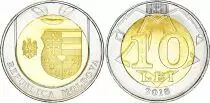 Moldavia 10 Lei 2018 - Arms - Bimetal