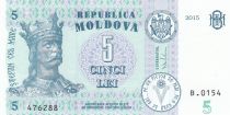 Moldavie 5 Lei Roi Stefan - 2015 (2017)
