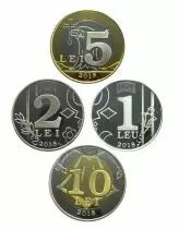 Moldavie Série 4 monnaies 2018 - 1 à 10 Lei 2018