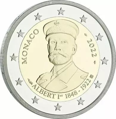 Monaco  2 Euros Comm�mo. BE MONACO 2022 - 100 years since the death of Prince Albert I of Monaco