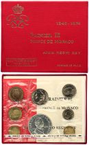 Monaco  Set of 8 coins Rainier III - 1949-1974 - 25 yeras of Reign