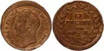 Monaco 1 Décime Honoré V - 1838 MC - décentrée