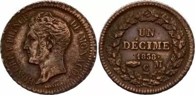 Monaco 1 D�cime Honor� V - 1838 MC