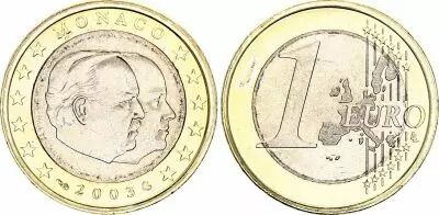 Monaco 1 Euro - Princes Rainier III and Albert - 2003