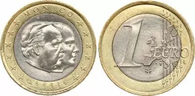 M�naco 1 Euro - Rainier III - 2001 - From Box Set