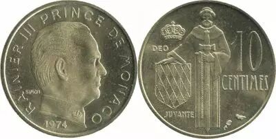 Monaco 10 Centimes - Rainier III - 1974