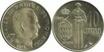 Monaco 10 Centimes - Rainier III - 1974