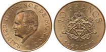 Monaco 10 Francs  Rainier III - 25 ans de règne -1949-1974